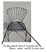 Picture of Recalled Chair with pointers to the side and rear seat weld locations