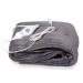 Gray Electric Heated Micro Plush Flannel Sherpa Throw Blanket (50x60 in)