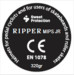 Recalled RIPPER MIPS Jr. model name label